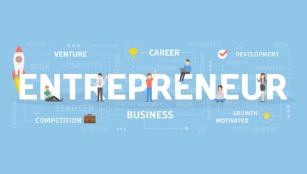 Entrepreneur concept illustration. Idea of venture, business and career.